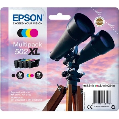 Epson 502XL T02W640 CMYK оригинален комплект касети (C13T02W64010)