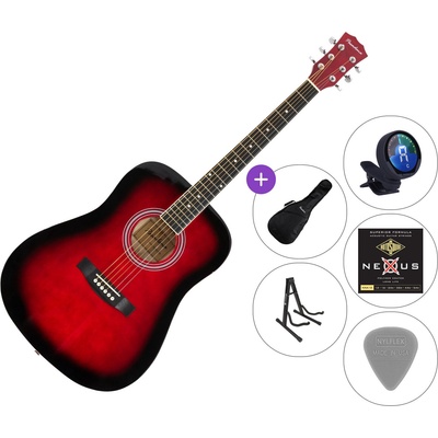 Pasadena SG028 SET 2 Red Sunburst Акустична китара