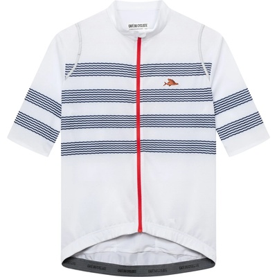 CafÉ du cycliste Мъжка фланелка с къс ръкав за колоездене CAFÉ DU CYCLISTE Mona Cycling jersey - Mariniere - размер XXL (056-4292-0215)