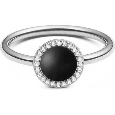 Daniel Wellington prsten s černým achátem a krystaly Audrey DW0040138