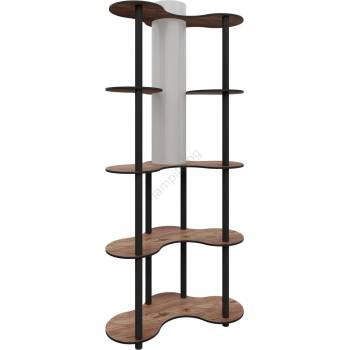 ASIR GROUP Подова лампа с рафтове 1xE27/40W/230V 150 см черен/кафяв (AS2111)