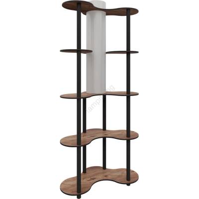 ASIR GROUP Подова лампа с рафтове 1xE27/40W/230V 150 см черен/кафяв (AS2111)