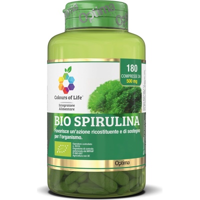 Optima Naturals Colours of Life® Spirulina Bio - 180 таблетки