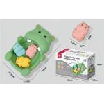 Babyhome Бебешки комплект играчки за баня Семейство Хипопотами Hippo Family Bath Adventure Set - Плуващо голямо хипопотамче с 3 малки пръскащи фигурки