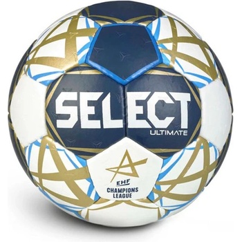 Select Състезателна хандбална топка Select Ultimate EHF Шампионска лига V25 синьо/бяло размер 3