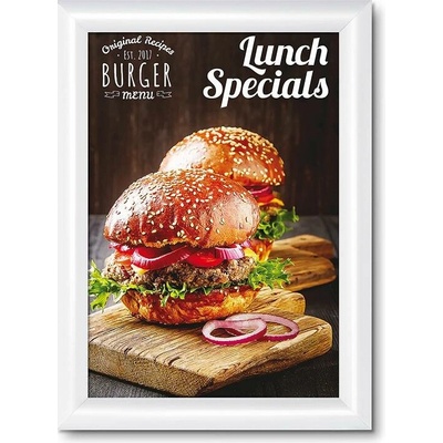 Jansen Display Klaprám A4 profil 25mm, barva RAL 9003 bílá, 241 x 328 mm