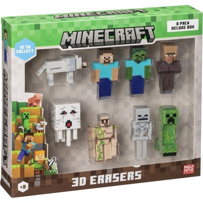 P. M. I. Kids World Minecraft 3d erasers - 8 pack deluxe box ver. a (mc4070a)