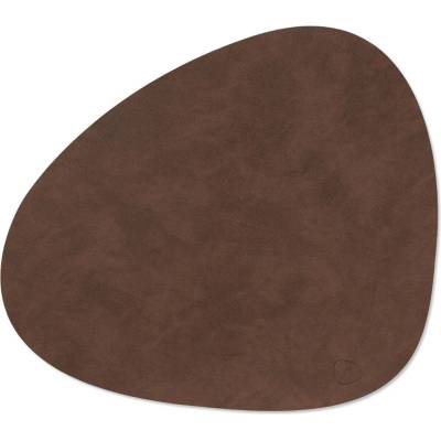 LIND Prostírání Curve Nupo tmavě hnědá kůže 37x44cm