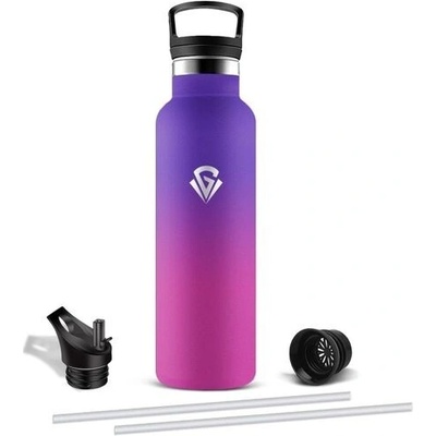 Mujigaga termoska bez BPA s brčkem 750 ml růžová fialová