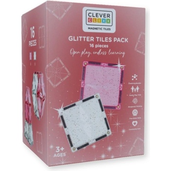 Cleverclixx Magnetická stavebnice - třpytivé díly (16 ks)