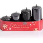 Bartek Candles Свещ Bartek гламурна микс 40/55-70-85-100 черна