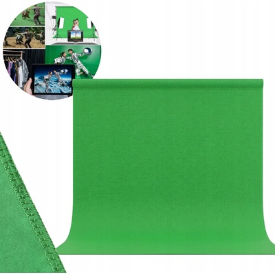 Látkové pozadí zelené barvy typu green screen 3x2m