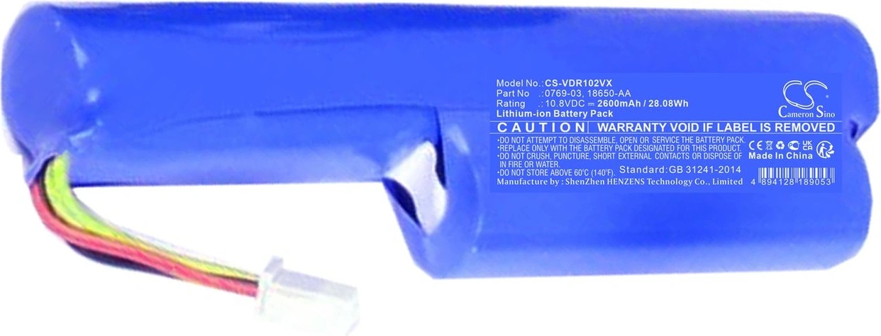 Cameron Sino Батерия за Vileda Vr102 / 201 / 303 / One, 2600 mAh, Li-Ion (CS-VDR102VX)