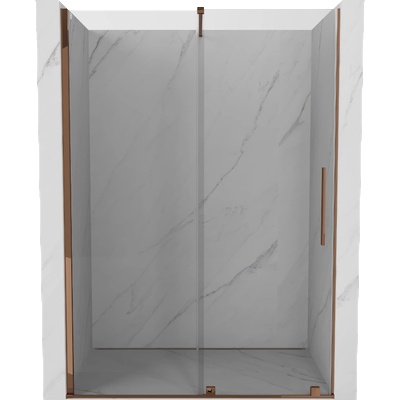 Mexen Velar плъзгащи се душ врати 130 см, прозрачни, розово злато - 871-130-000-01-60 (871-130-000-01-60)