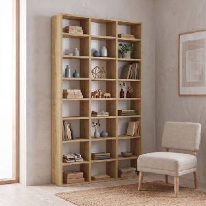 TopMebel Библиотека TopMebel от меламин в цвят дъб 102x16x178см