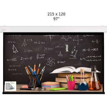 Screenline Моторизиран проекционен екран за стена/таван Screenline SLIM сив с висок контраст, 85", 188x106 см, drop 77, 16: 9