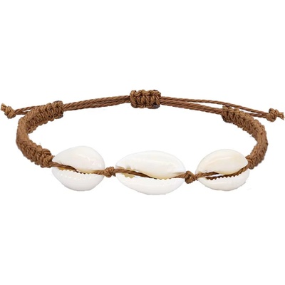 Olivie náramek z mušlí HNĚDÝ 9233