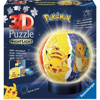 Ravensburger 3D PuzzleBall svítící Pokemon 72ks