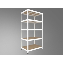 Biedrax Regál 60 x 120 x 210 cm 5 políc biely
