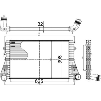 Chladič plniaceho vzduchu MAHLE ORIGINAL CI 517 000S (CI517000S)