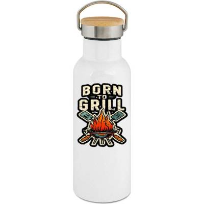 123TRIKO termoska Born to grill, V2 500 ml vtipné