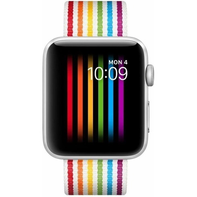 Apple Оригинална текстилна каишка за Apple Watch 42мм, 44мм, 45мм, 46мм, Ultra 49мм - Apple Pride Edition Woven Nylon (шарен) (mry32am/a)