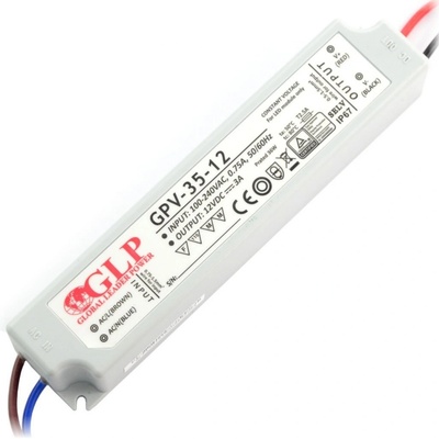 Napájecí zdroj pro LED pásky a LED pásky vodotěsné GPV-35-12 - 12V / 3A / 36W