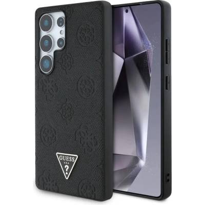 GUESS Калъф Guess Grained Hot Stamp Peony Pattern Triangle Logo MagSafe Case за Samsung Galaxy S25 Ultra Black