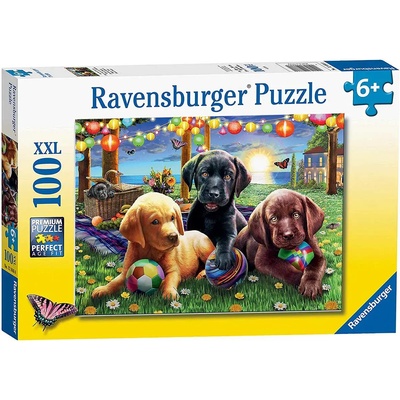 Ravensburger - Puzzle Puppy Picnic 100 XXL - 100 piese