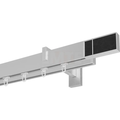 Marcin Dekor Square Line garniža ČIERNA KOŽA oceľ dvojitá 160 - 600 cm