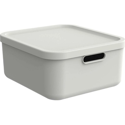 Rotho Albu Light úložný box s víkem 20 l matně bílá 40 x 36 x 18 cm