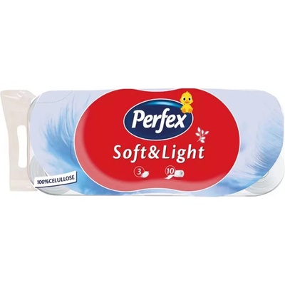 Perfex Soft&Light Тоалетна хартия 3 пластова, 10 ролки