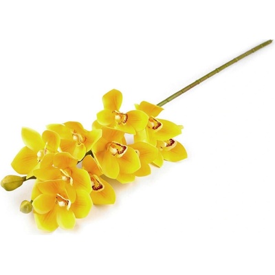 Umělá orchidej dlouhá - žlutá
