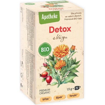 Apotheke BIO Detox s břízou čaj 20 x 1,5 g