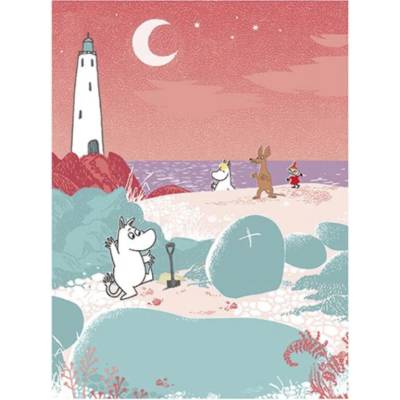 Suomen Korttipiste Plagát Moomin on the beach 30x40