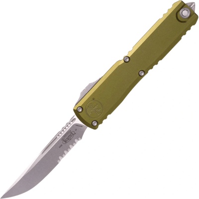 Microtech ULTRATECH GEN IV S/E STONEWASH PART SERRATE OD GREEN 11214-11OD