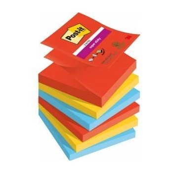 Post-it 3M Post-it® Super Sticky Z-Notes, PLAYFUL, 76x76mm, 6x90 cards