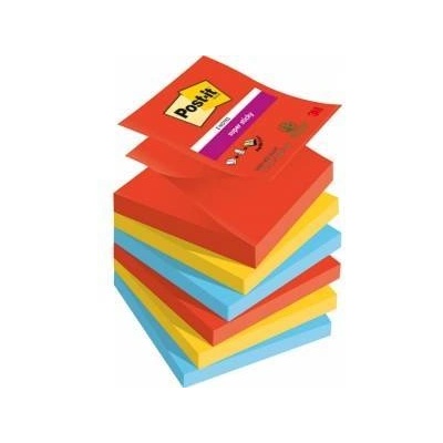 Post-it 3M Post-it® Super Sticky Z-Notes, PLAYFUL, 76x76mm, 6x90 cards