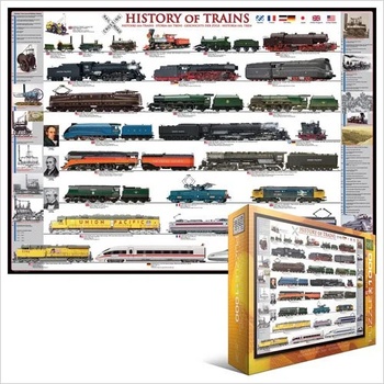 Image 1 of EUROGRAPHICS - Puzzle History of trains - 1 000 piese