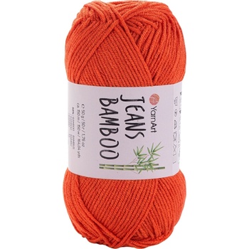 YARNART Jeans Bamboo 141 Reddish Orange Плетива прежда (Jeans Bamboo 141)