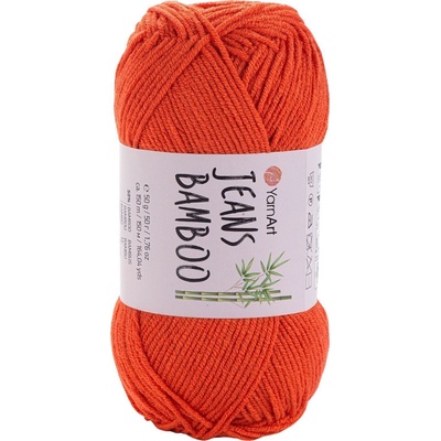 YARNART Jeans Bamboo 141 Reddish Orange Плетива прежда (Jeans Bamboo 141)