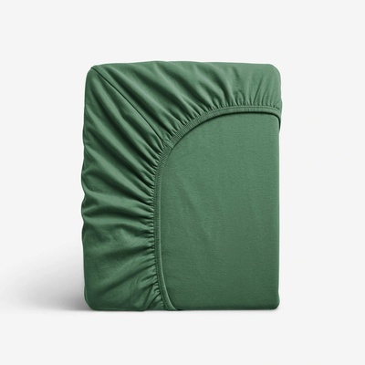 Goldea jersey elastická plachta tmavo zelená 120x200