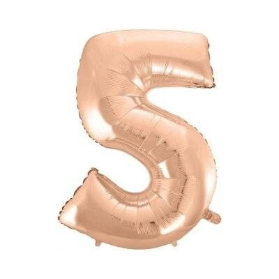 GoDan Číslice "5" rosegold 92cm fóliový balónek