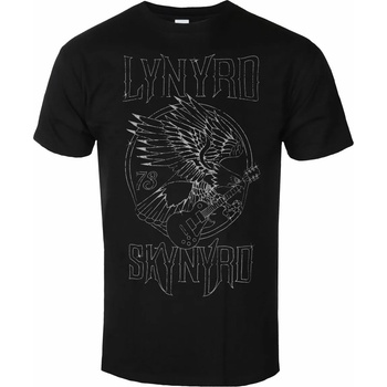 ROCK OFF мъжка тениска Lynyrd Skynyrd - 73 Eagle Guitar - ЧЕРЕН - LSTS05MB