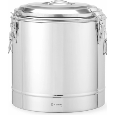 Termoska na prepravu potravín, HENDI, Kitchen Line, 31L, Strieborná, ⌀400x(H)445mm
