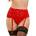 Q-Lingerie Дантелен жартиерен колан с прашки Paris P5156 червен