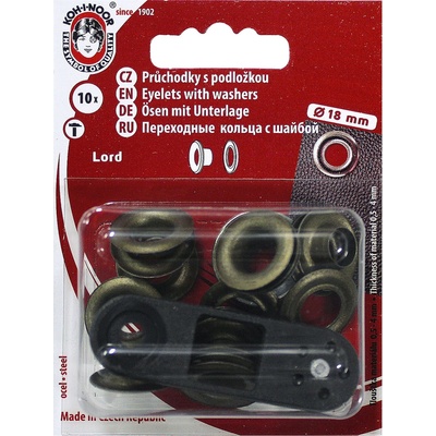 KOH-I-NOOR Průchodky s podložkou 18mm staromosaz bal. 10ks – Sleviste.cz