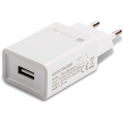 TECHLY IPW-USB-24WH зарядно за мобилни устройства Универсален Бяла Променлив ток (AC) На закрито (TLY_362817)