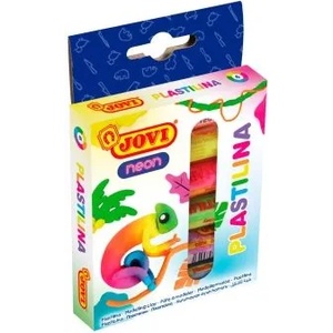 JOVI - Пластилин на растителна основа - Неонови цветове - 6 цвята (J90/6F)