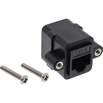 InLine 69990Y кабелен преобразувател мъжко/женско RJ-45 Черен (69990Y) (69990Y)